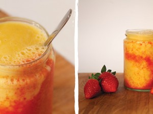 Mango Strawberry Swirl Smoothie